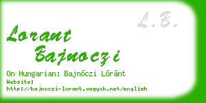 lorant bajnoczi business card