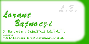 lorant bajnoczi business card